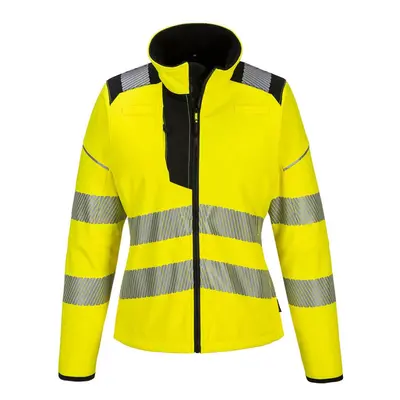 (M, Yellow/Black) Portwest Womens/Ladies Hi-Vis Soft Shell Jacket