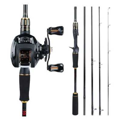 (2.1M Rod Right Hand) Sougayilang Casting Fishing Rod Fishing Reel Combos 2.1m 2.4m Eva Handle C