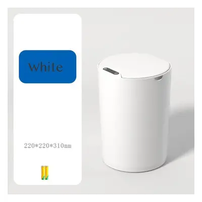 (white) 14l Smart Sensor Trash Can Large Capacity Induction Trash Bin Electric Touchless Wasteba