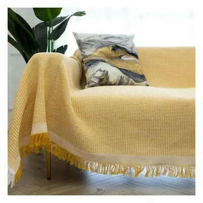 (yellow, 180x300cm) Sofa Cover Blanket Woven Towel For Living Room Furniture Decor Tapestry Couc