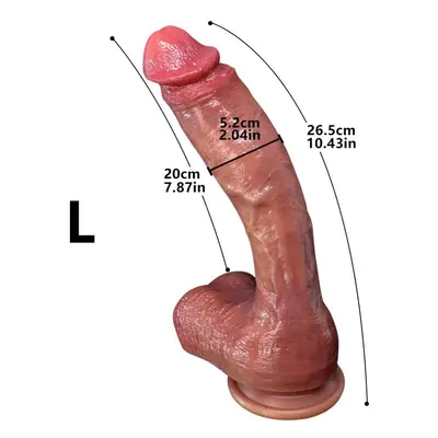 (L) Super Size Skin Tyrannosaurus Artificial Phallus Female Dildo Liquid Silicone Penis Female M