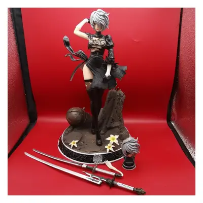 (black) Anime Nier:automata 2b Yorha No. Type B Pvc Figure Figurine Model Statue