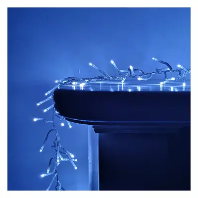 Premier 12.4m Multi Action White LED Cluster Christmas Lights with Timer