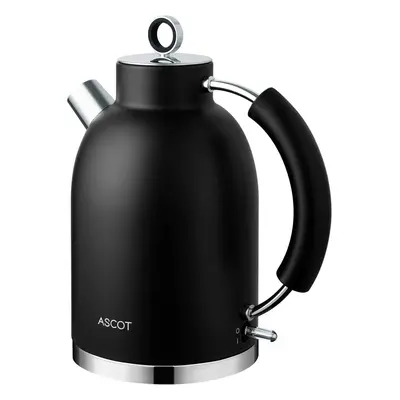 (Black) Electric Kettle, Stainless Steel Electric Tea Kettle, Men's/Women's/Family Gifts 1.5 Lit