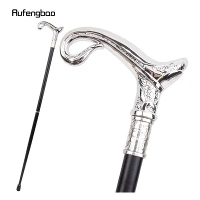 (as the picture) White Luxury Curve Line Type Walking Cane Fashion Decorative Walking Stick Gent