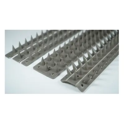 (10 Pack - 50m, Grey) Prikkastrip FENCE WALL SPIKES Garden Security