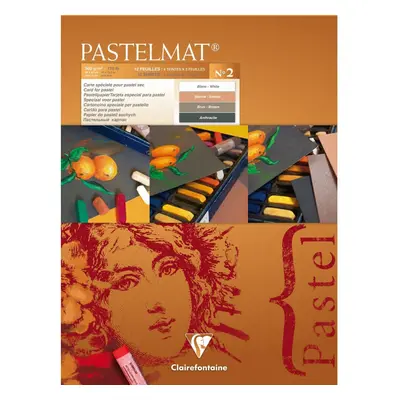 Clairefontaine 96008C PastelMat Pastel Card Pad No2, g, x cm, Sheets - Assorted Colours