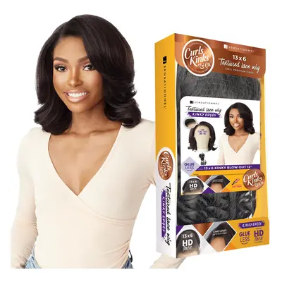 Sensationnel Kinky Edge 13x6 Lace Wigs - Kinky Edge Blow out 12-inch g