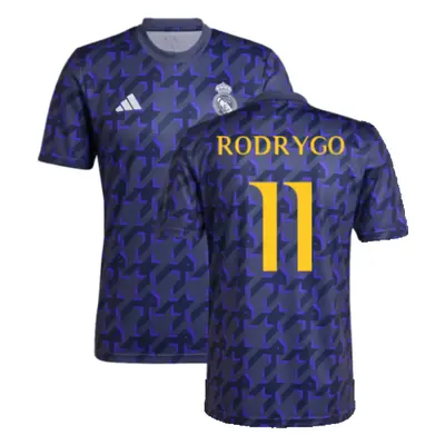 (L) Real Madrid Pre-Match Shirt (Shadow Navy) (Rodrygo 11)