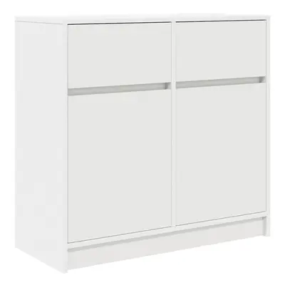 vidaXL Sideboard with Drawer White 80x34x76 cm Engineered Wood storage cabinet