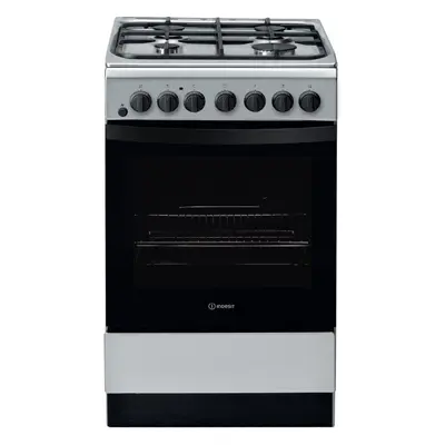 Indesit IS5G4PHSS/UK Dual Fuel Cooker with Single Oven - Grey - A Rated - IS5G4PHSSUK