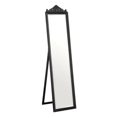 Premier Housewares Boudoir Floorstanding Mirror with Matt Black Finish