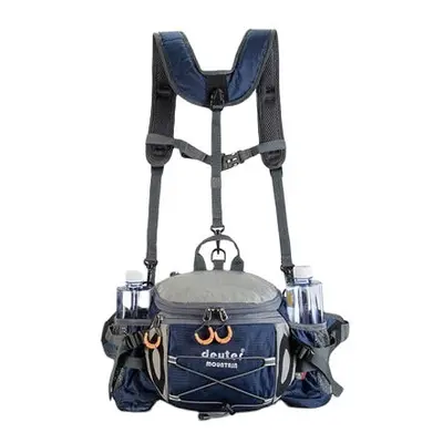 (Dark Blue, Type 2) Waist Pack Waterproof Hiking Waist Bag Outdoor Hunting Sports Bags Climbing 