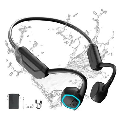 (X15) Waterproof Headphones for Swimming, MP3 Playback Built-in 32G Memory, Open-Back Wireless B