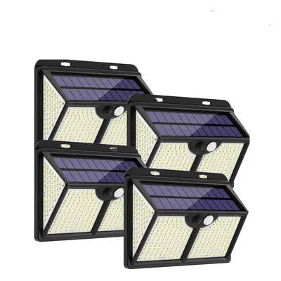 (4 PCS) 1/2/4Pcs 333LED Solar Light Outdoor Modes Motion Sensor Light Solar Lamp Powered Sunligh