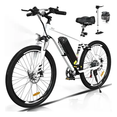 (White) Hitway BK15 E-Bike for Adults, 26" Fat Tire E Bike