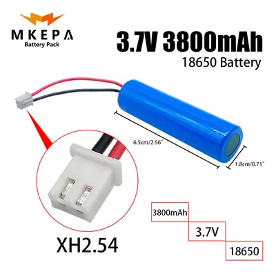 (3.7 V 2pcs, 2pcs) aste 3.7V 3800mAh lithium ion battery with spare plug, emergency light, xh2.5