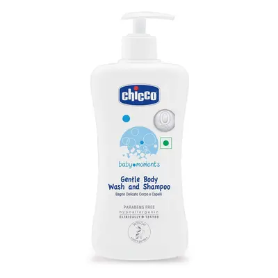 Chicco Baby Moments Gentle Body Wash And Shampoo For Soft Skin And Hair, Dermatologically Tested