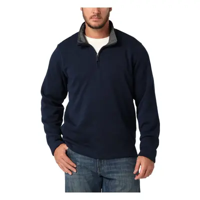 Wrangler Authentics Men's Long Sleeve Fleece Quarter-Zip Mood Indigo XX-Large