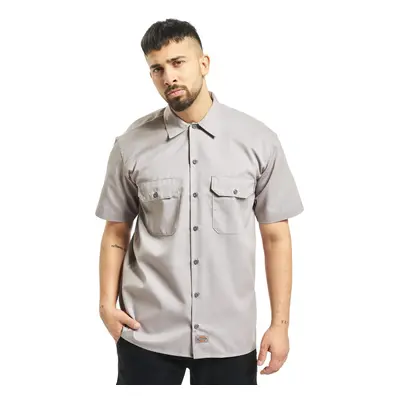 Dickies Mens Big-Tall Short-Sleeve Work Shirt Silver gray 3X