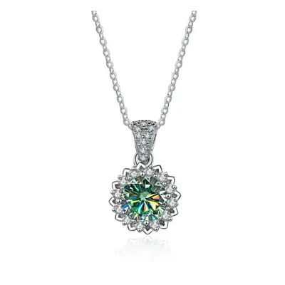 (green, 45cm) Bague Ringen Carat Round Vvs D Color Moissanite Necklace Lab Created Diamond Penda