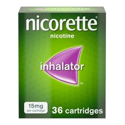 Nicorette 15mg Inhalator (36 Cartridges) Discreet & Convenient Nicotine Inhaler for Quitting Smo