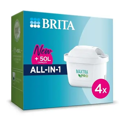 MAXTRA PRO All In One Water Filter Cartridge Pack - Original BRITA refill reducing impurities, c