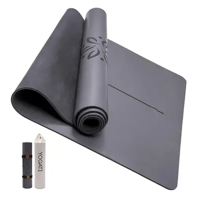 Non-Slip Yoga Mat for women and men with Alignment lines. Perfect Exercise Mat for home. Ideal W