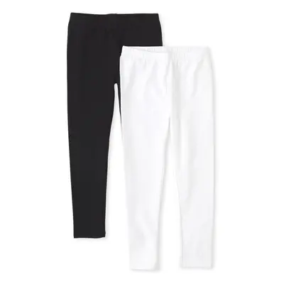 The Children's Place Girls Leggings Black/White Pack 5/6