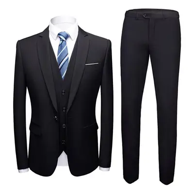 (black, XXXXXL) Men&apos;s Plus Size Uniform Sets Office Uniform Thin Suit Party Uniform Set Men