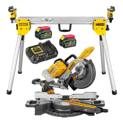 Dewalt DCS727T2 XR X 54v Flexvolt Cordless 250mm Mitre Saw + DE7033 Leg Stand