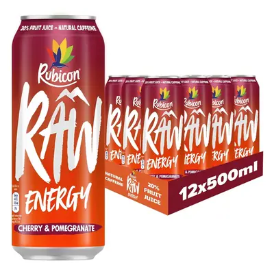 (Cherry & Pomegranate) Rubicon RAW Pack Apple & Guava 500ml Energy Drink, 20% Real Fruit Juice, 