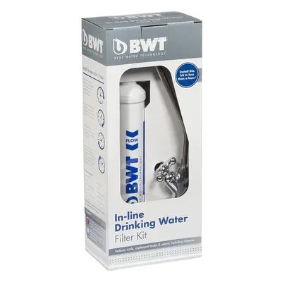 BWT DWFKIT Inline Drinking Water Filter Kit, Chrome Finish Tap