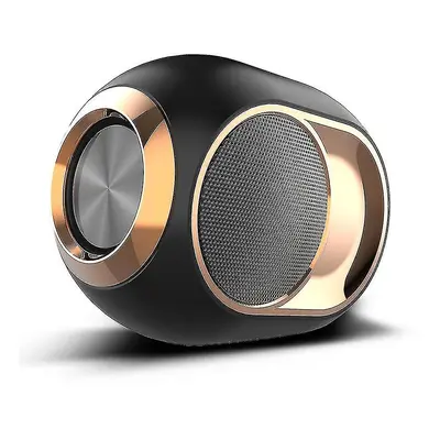 (Black) New Newest Golden Speaker -portable High-end Wireless Speaker - D