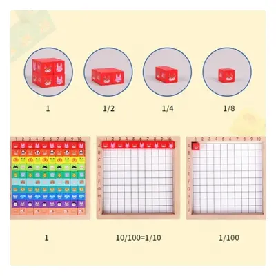 Wood Math Learning Board Toy Numbers Block Montessori Counting Game