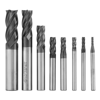 (12.0mm) HRC45 1-12mm Flutes Carbide Tungsten Steel Milling Cutter Tool