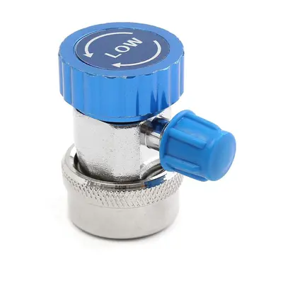 (Blue) AC Adjustable Quick Coupler Adapter Fitting High Low Manifold Gauge Conversion Setstable 