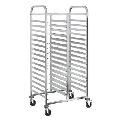 vidaXL Tray Trolley with GN Containers 75x55x162.5 cm Stainless Steel