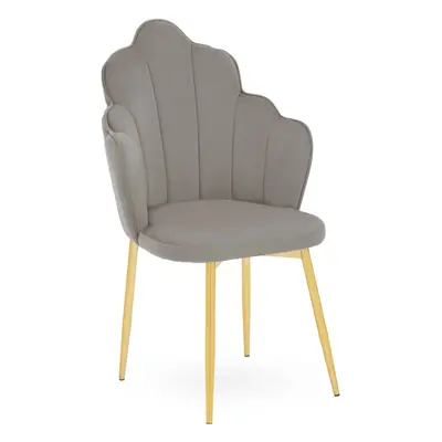 Premier Housewares Tian Grey Velvet Dining Chair