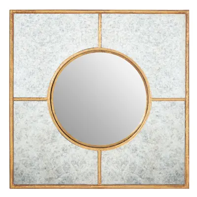 Premier Housewares Zariah Gold Finish Art Deco Wall Mirror