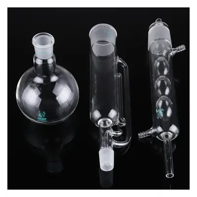 500ML Borosilicate Glass Soxhlet Extractor Lab Glassware Flask Liposuction Tube Condenser