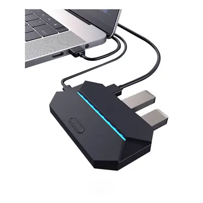 Bluetooth Gaming Keyboard Mouse RGB Controller Muilt-function USB Hub for PC Laptop Phone Gamepa