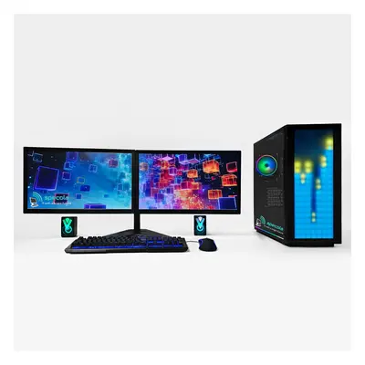 (RTX 4060, Dual Monitor ) Gaming PC Bundle Multi Monitor i7 32GB DDR4 RTX Win