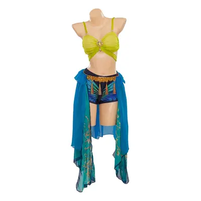 (L) Britney Spears Slave Costume Blue Dance Dress