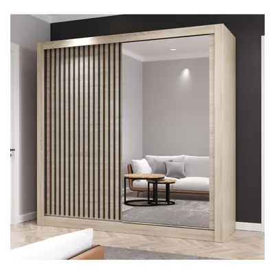 (OAK, 150CM) FHI-kingston Modern Sliding Door Wardrobe