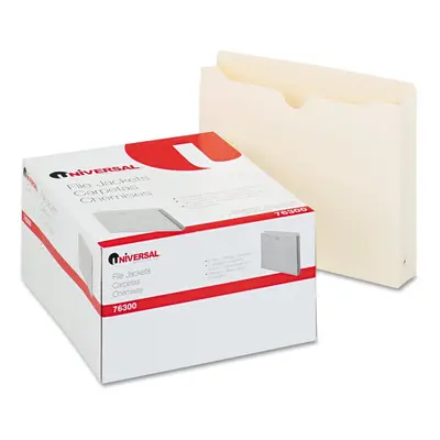 Universal Economical Manila File Jackets Straight Tab Letter Size Manila 50/Box