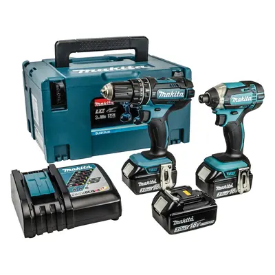 Makita DLX2131JX1 18v Li-ion LXT Combi and Impact Twin - x 3.0ah Batteries