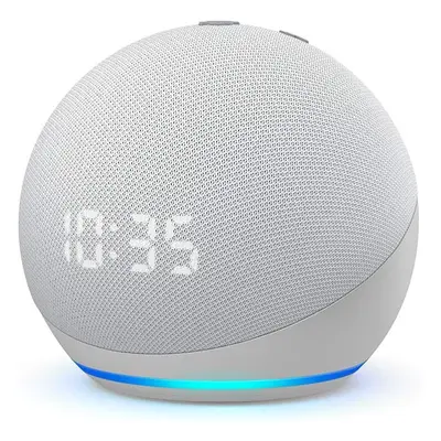 Amazon Echo Dot 4th Gen Smart Speaker with Clock & Alexa - White