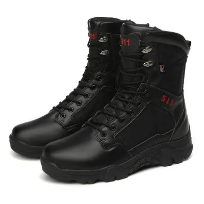 (black, 45) Mctin Men&apos;s Ankle Boots Casual Zipper Outdoor Platform Shoes Trainers Training 