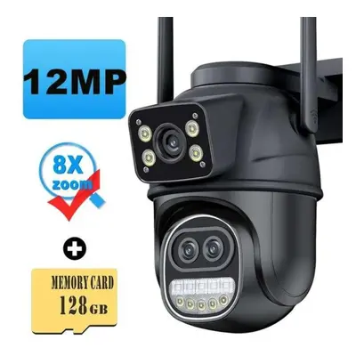 (12MP 6K Add 128G) 12mp 6k Wifi Camera With 8x Zoom And Auto Tracking